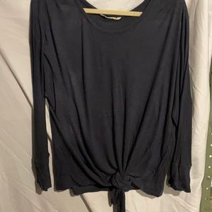 Old Navy Large Blue scoop neck top w/waist ties